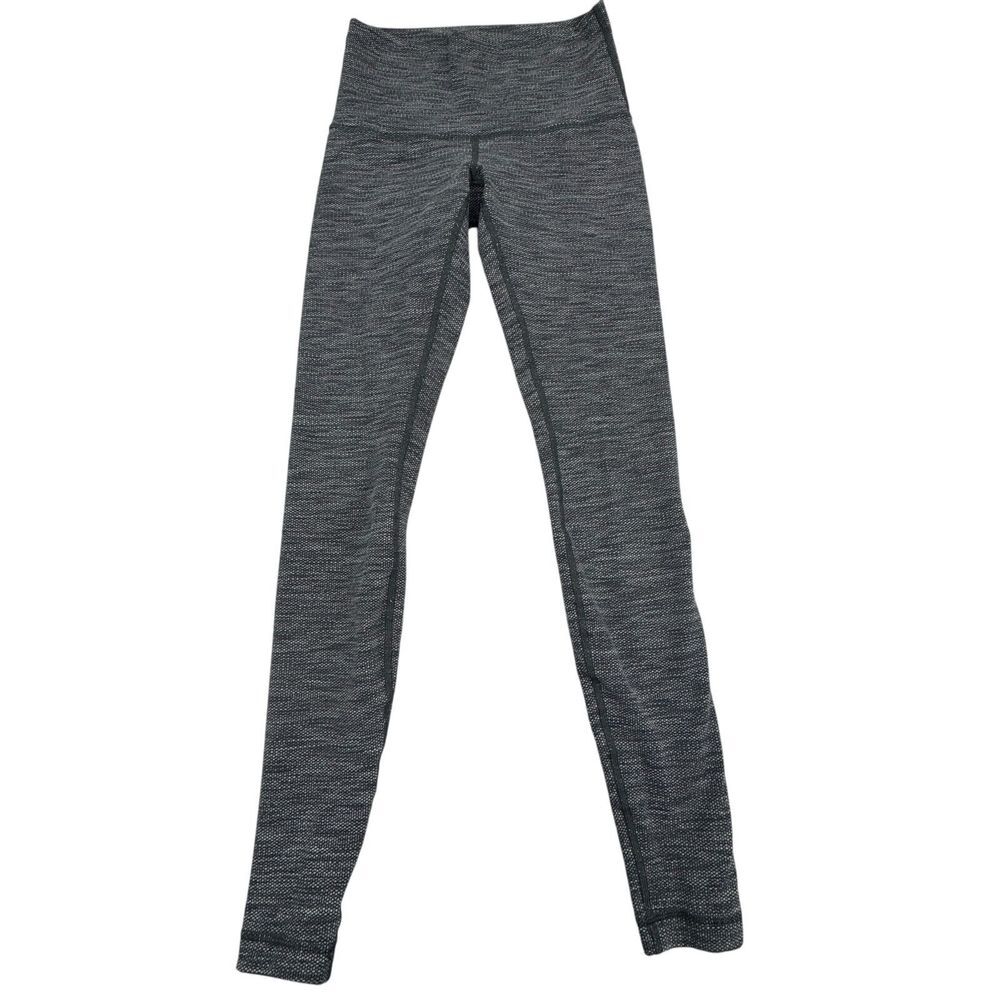 Lululemon Wunder Under Pants Womens 4 Gray Yoga Workout Training Skinny Athletic